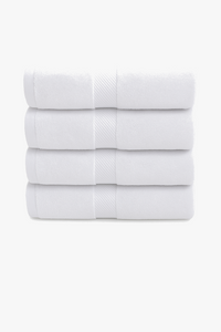 Serviette de bain coton doux absorbant style uni