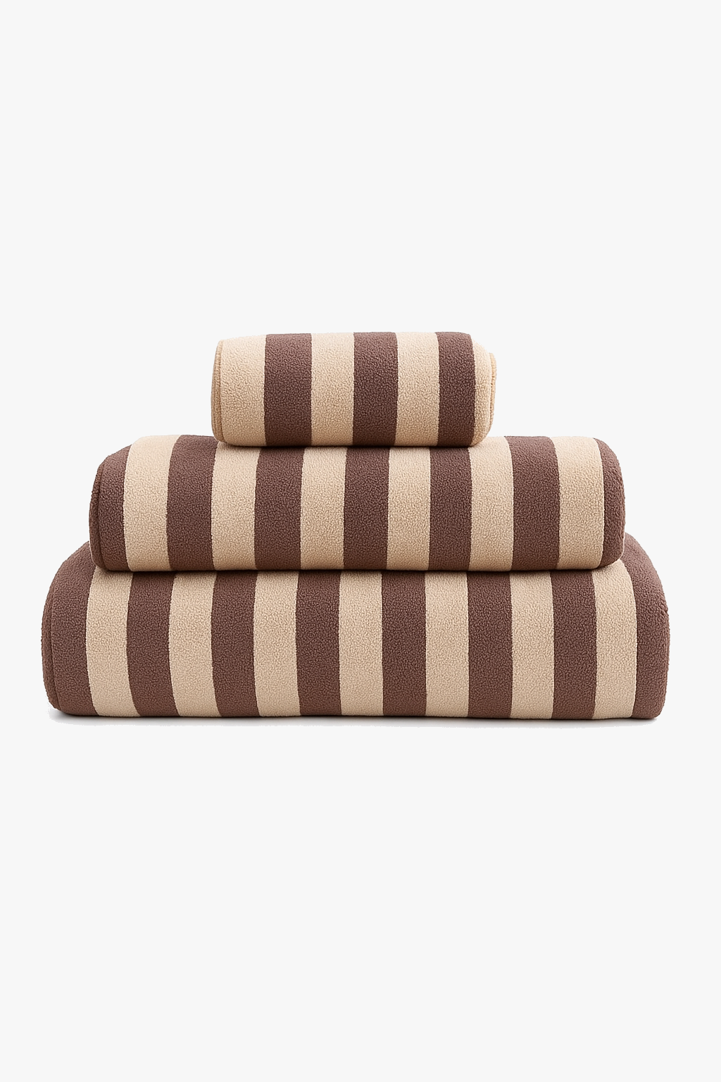Serviette de bain lot 3 rayées douces absorbantes
