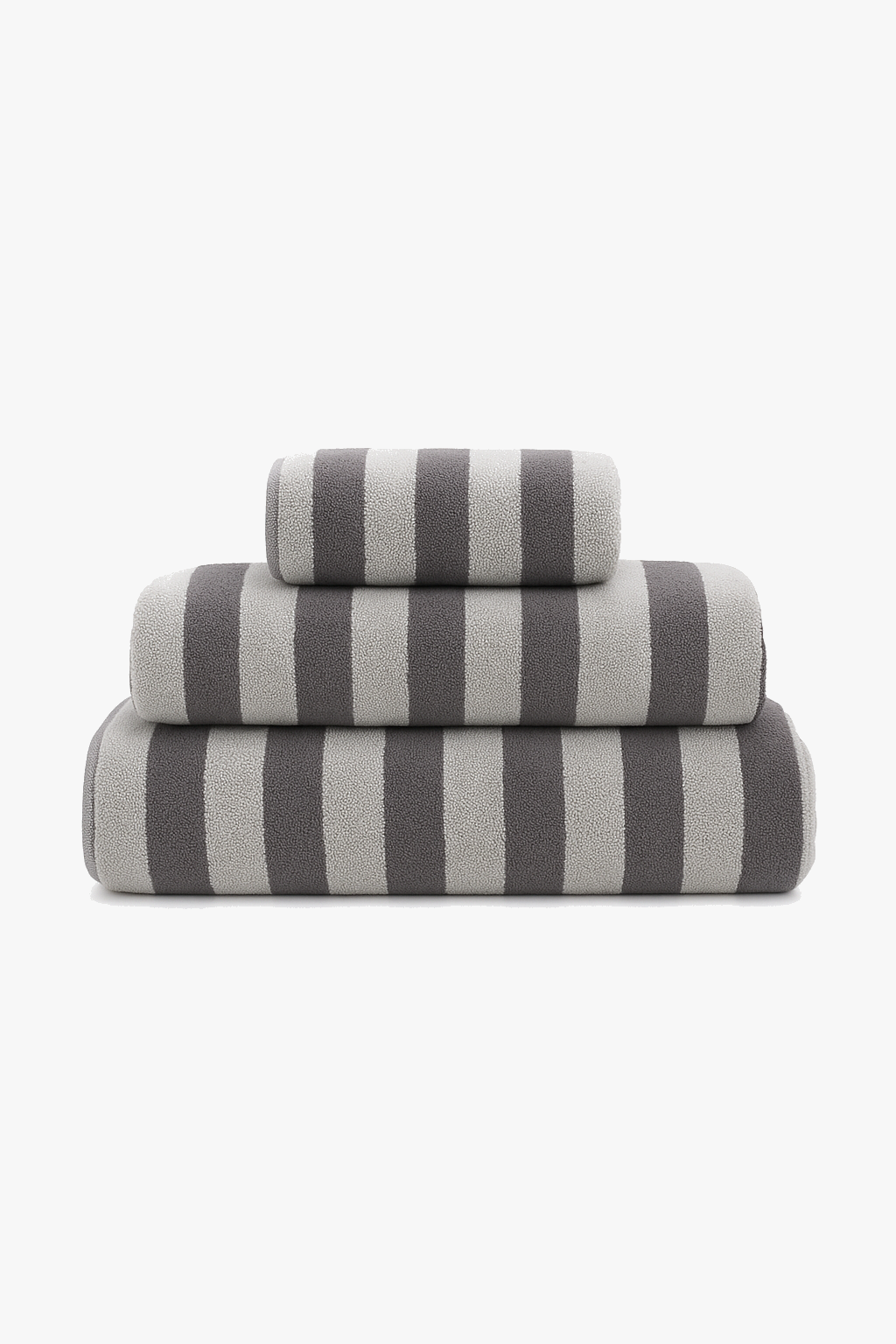 Serviette de bain lot 3 rayures doux absorbant