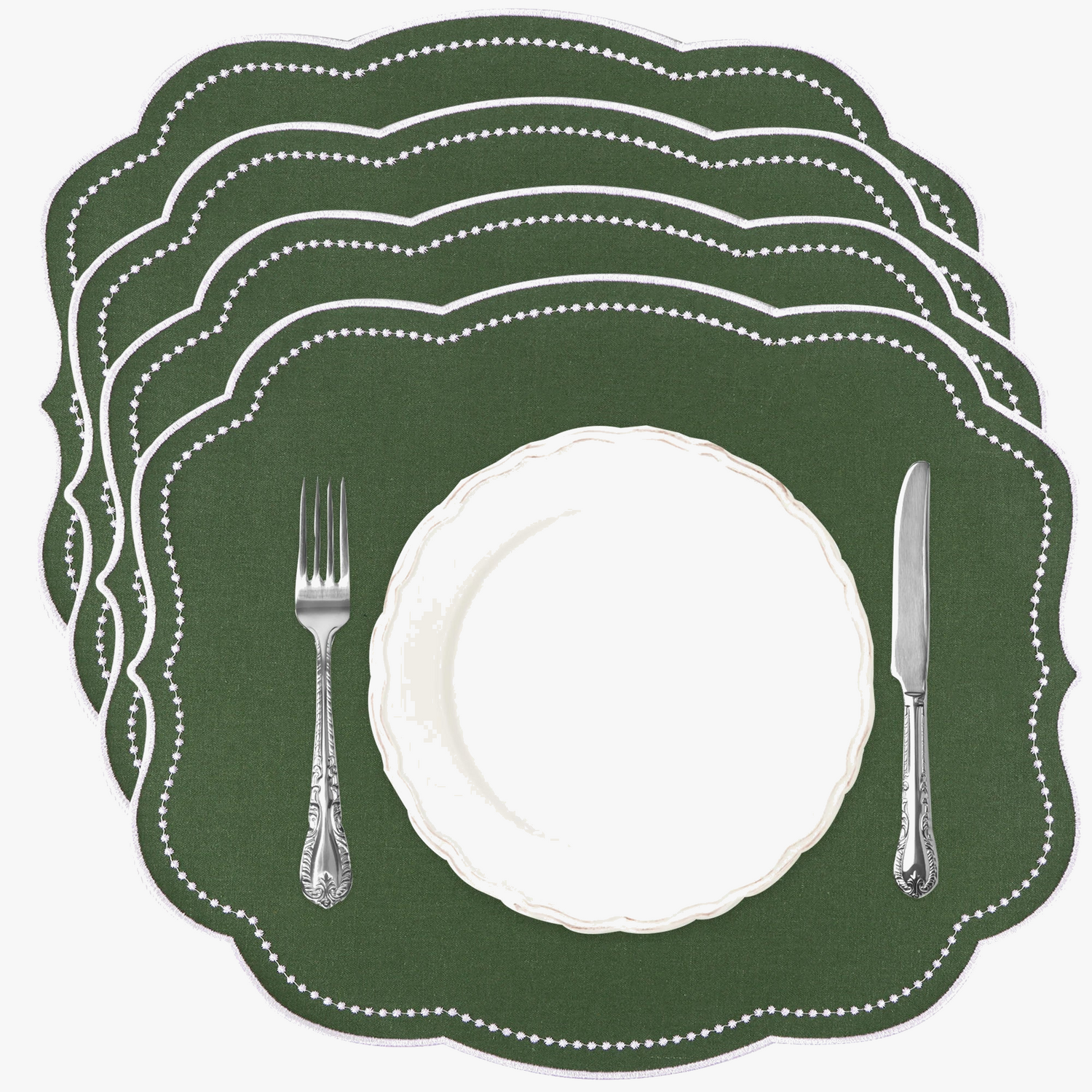 Serviette de table coton lin lavé style moderne