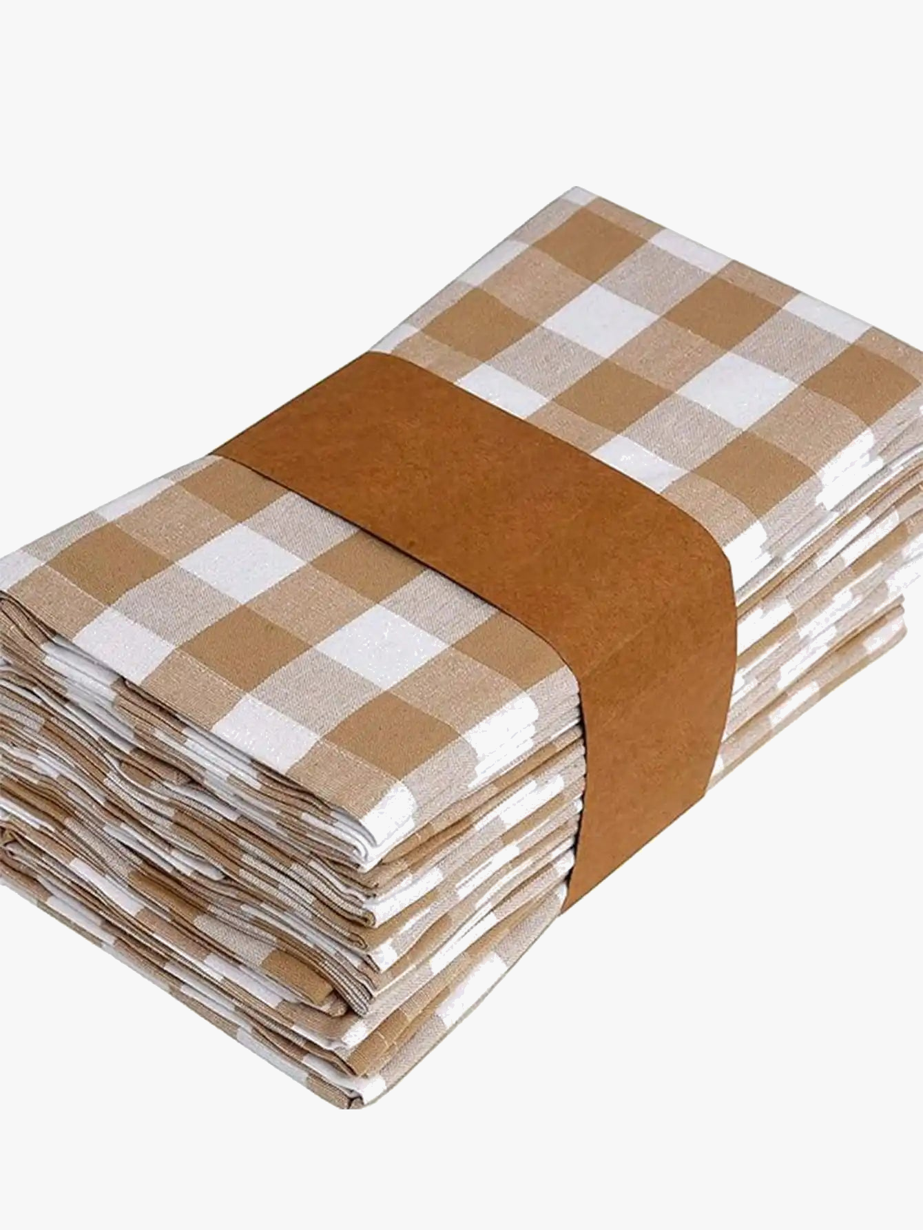 Serviette de table motif carreaux style moderne polyester