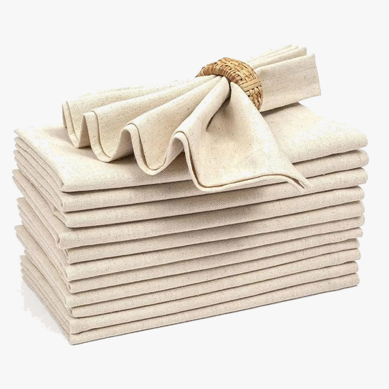 Serviette de table épaisse style pastoral réutilisable 40x40