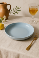 Set 4 assiettes creuses plastique incassable motif ble