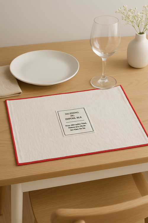 Set de table coton brodé style rétro pastoral - vue 2 sur 2