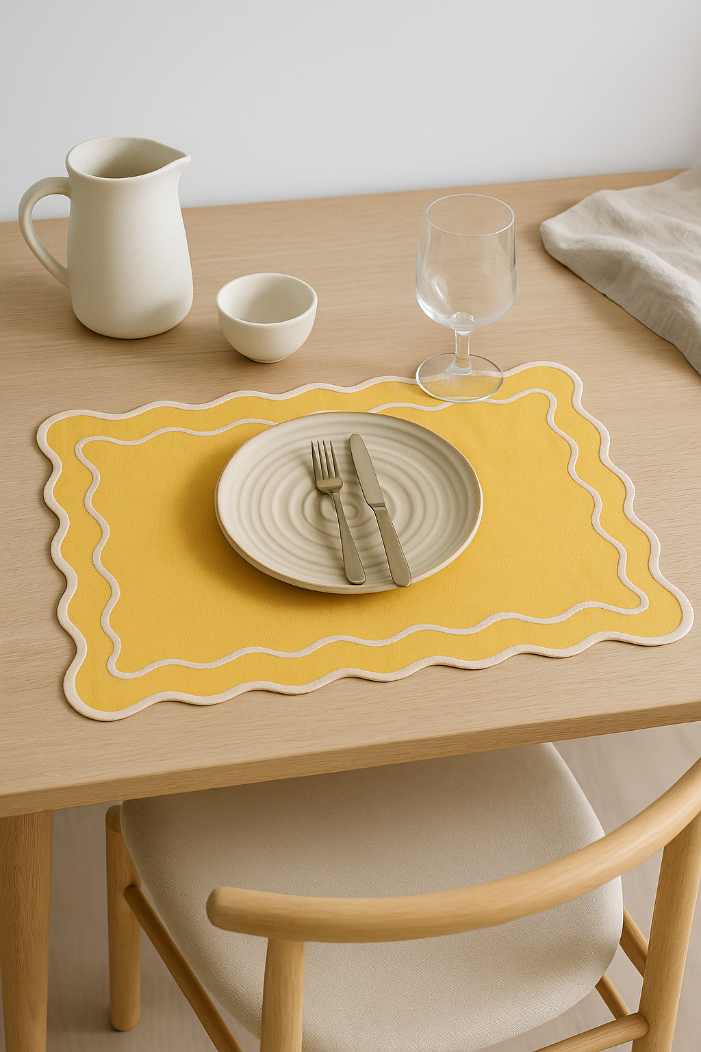 Set de table coton motif coquille saint jacques - vue 3 sur 2