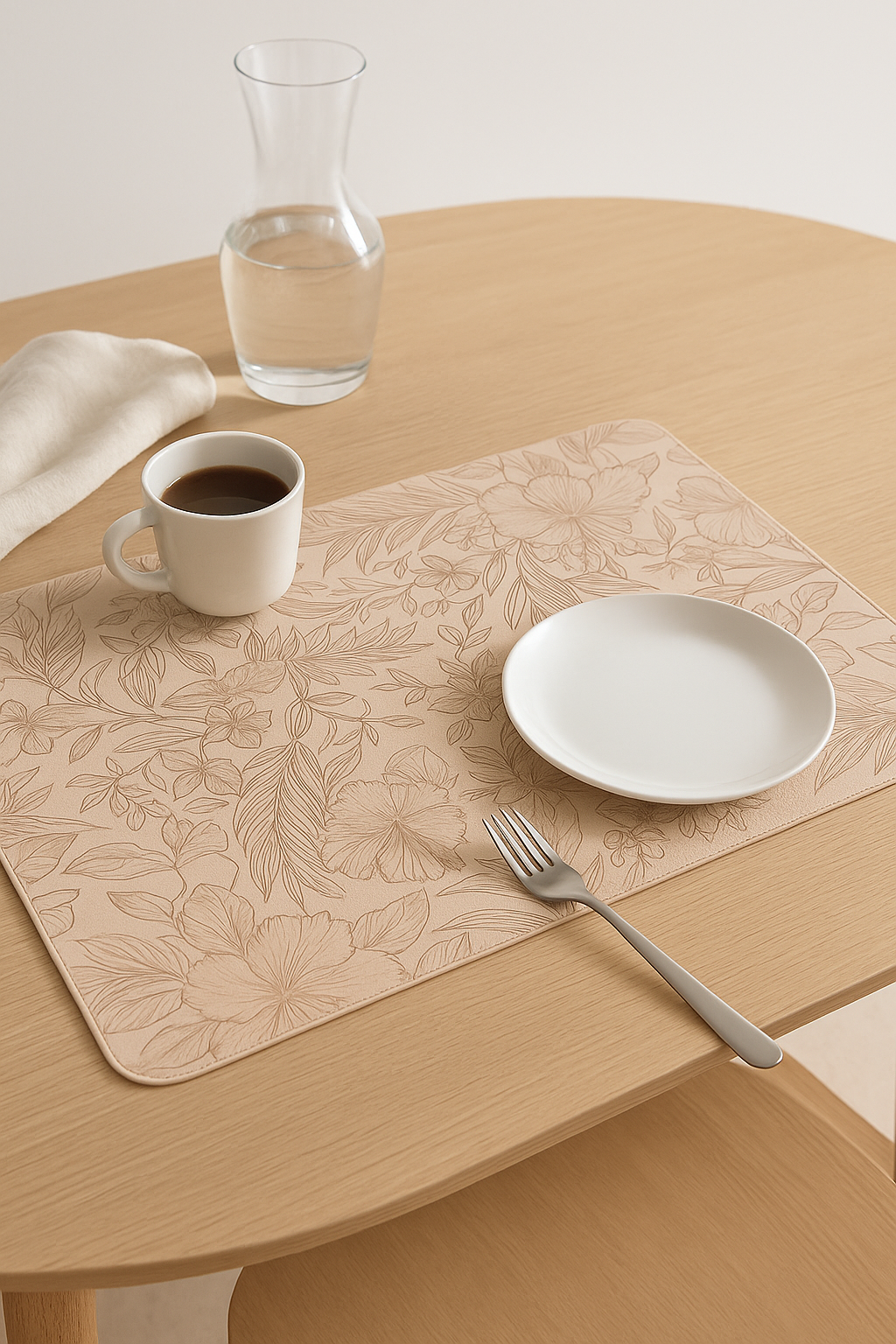 Set de table cuir antiderapant style europeen cuisine - vue 3 sur 2