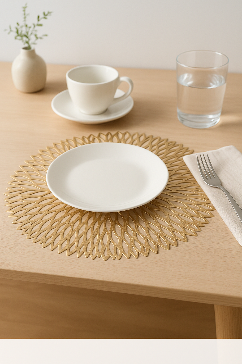Set de table floral ajouré style européen vinyle - vue 3 sur 2