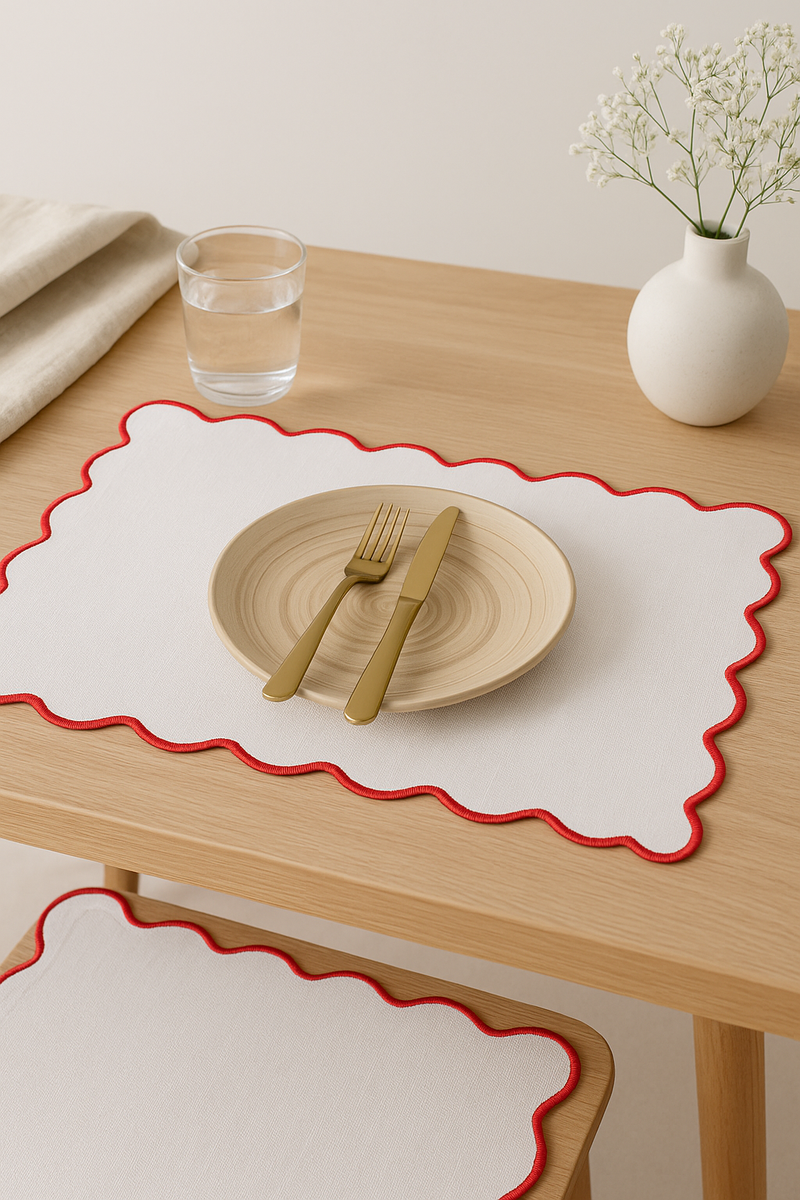 Set de table motif saint jacques coton lin