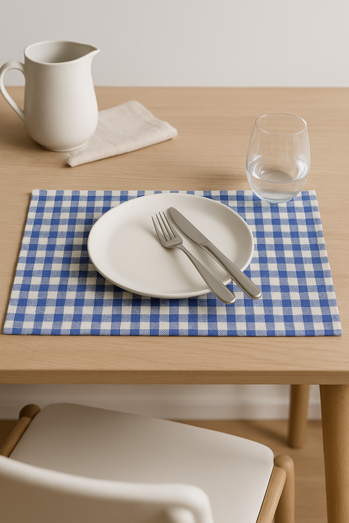 Set de table rayures carreaux style campagne chic - vue 2 sur 2