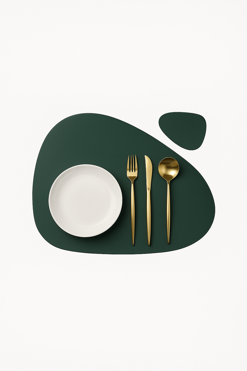 Set de table rond tressé style moderne lavable