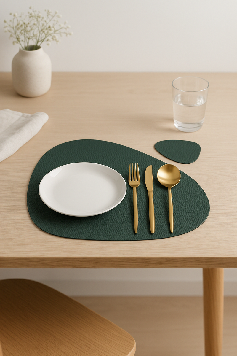 Set de table rond tressé style moderne lavable