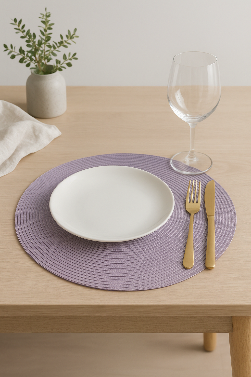 Set de table ronds tressés antidérapants style europe