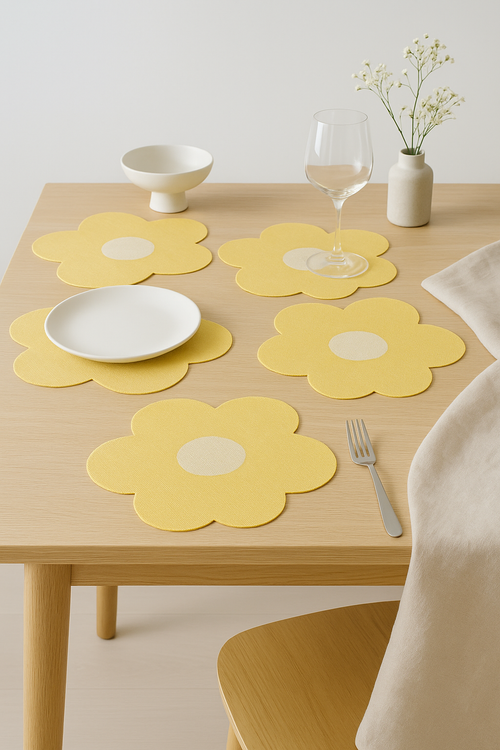 Set de table style prairie motifs floraux - vue 2 sur 2