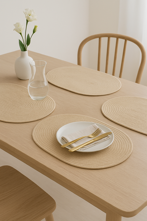Set de table tressé style japon lot quatre