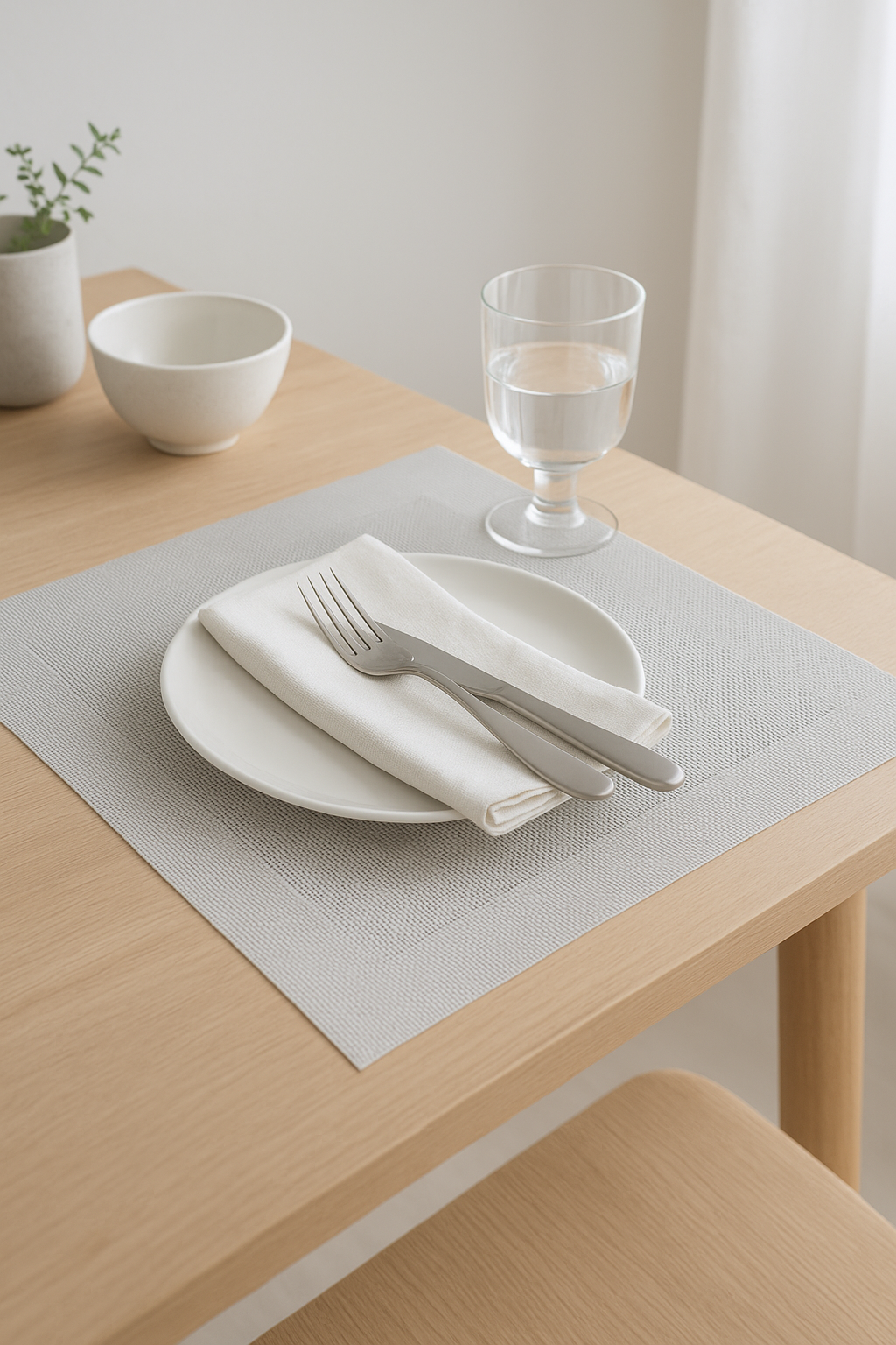 Set de table vinyle tissé antidérapant lavable