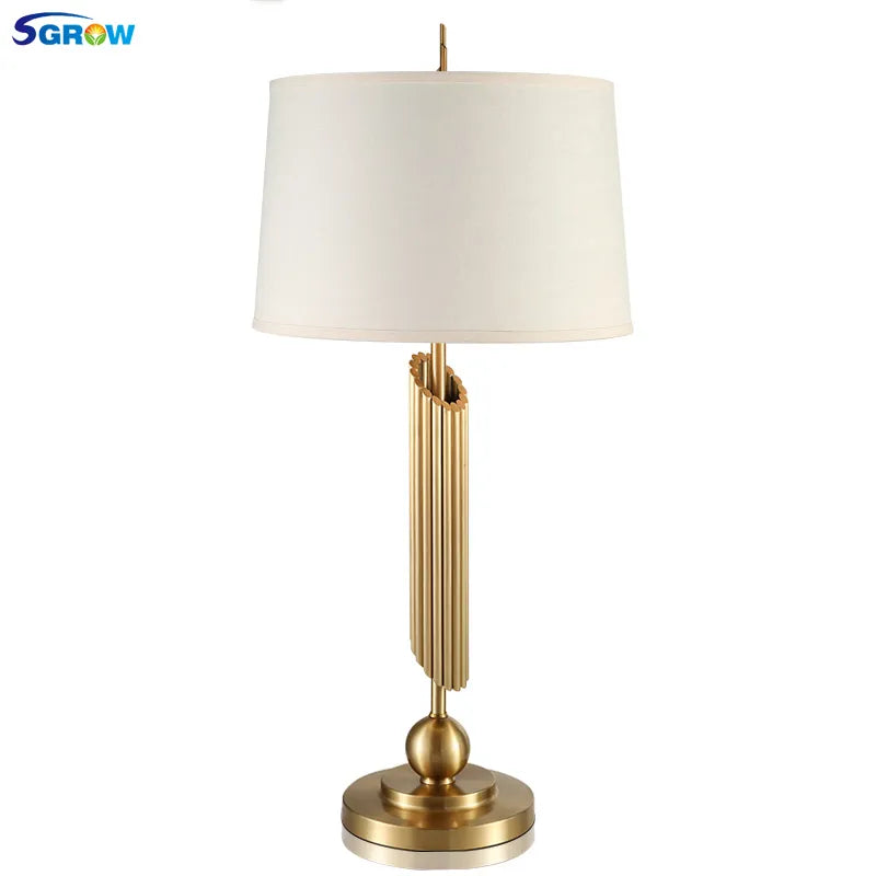 SGROW support en acier inoxydable lampe de Table pour chambre salon Villa moderne Simple bureau lumières étude Lampara luminaires
