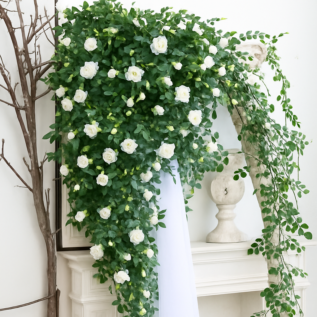 soie artificielle fleurs faux roses décoration élégante pour intérieur - vue 5 sur 11