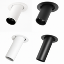 Spot de Plafond Tube Long noir/blanc encastré Led point lampe Angle rotatif 12w