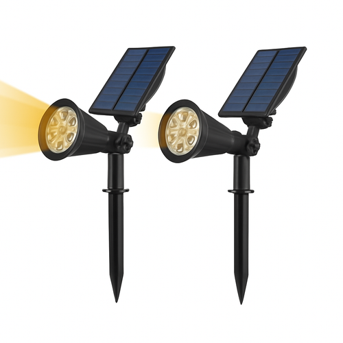 Spot dirigeable LED extérieur solaire à piquer (lot de 2) - vue 3 sur 4