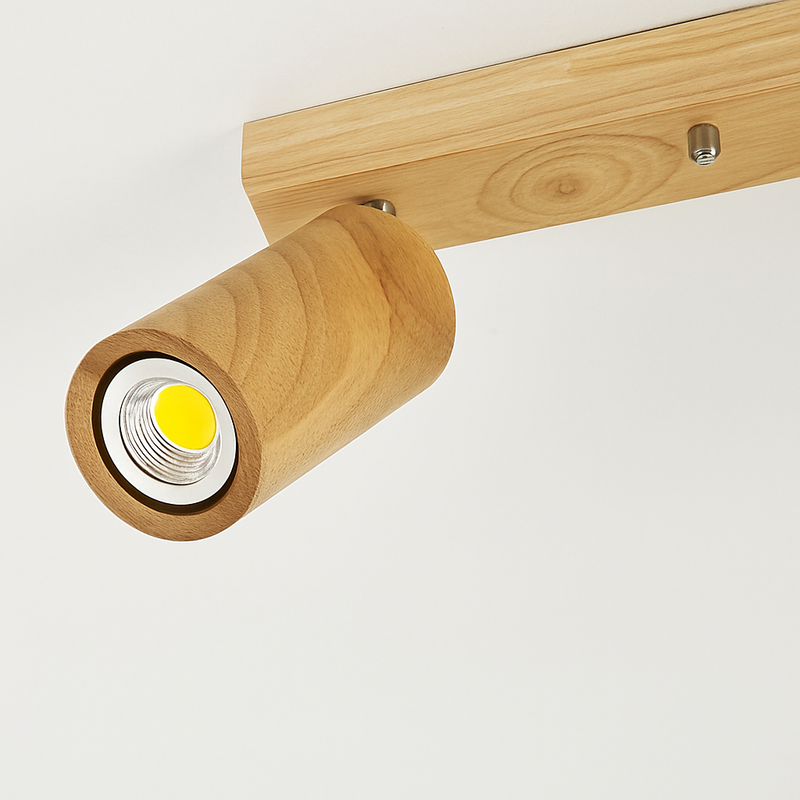 spot en bois simple led pour éclairage de magasin et salle à manger
