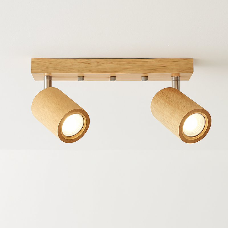 spot en bois simple led pour éclairage de magasin et salle à manger