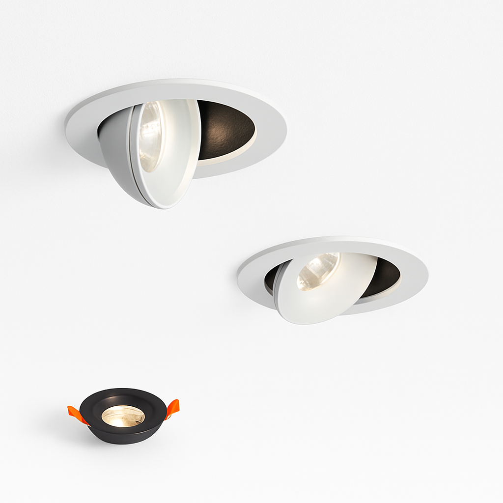 Spot Led Downlight encastré plafonnier 7W12W18W24W Dimmable blanc noir intérieur Led Spot lumière 360 ° réglable pour salon - vue 3 sur 9