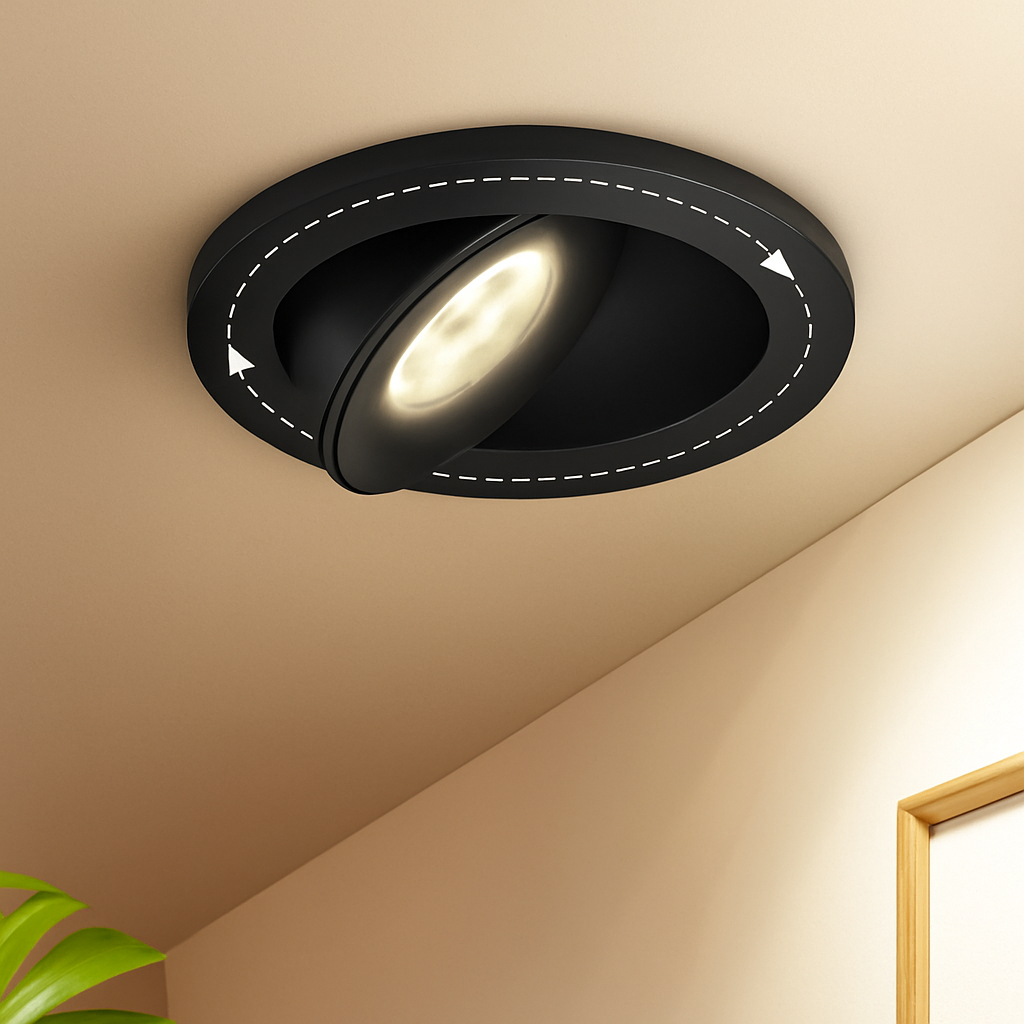 Spot Led Downlight encastré plafonnier 7W12W18W24W Dimmable blanc noir intérieur Led Spot lumière 360 ° réglable pour salon - vue 8 sur 9