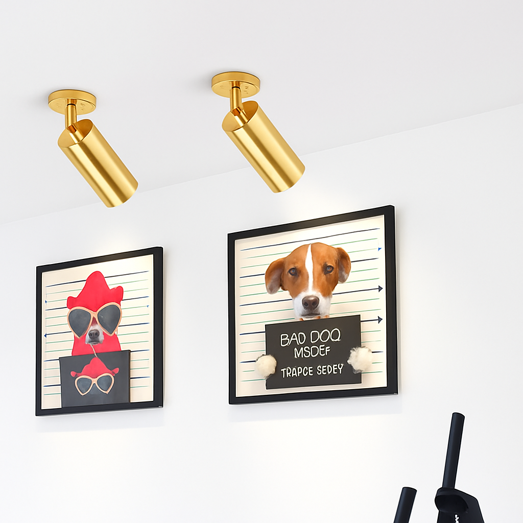 spot led en aluminium doré pour éclairage moderne intérieur - vue 3 sur 6