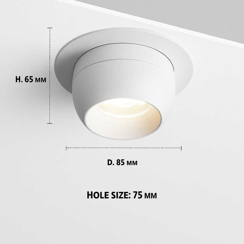 spot led encastrable rotatif à intensité variable éclairage intérieur