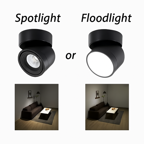 spot led moderne 360° réglable en aluminium pour intérieur