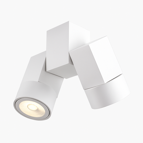 Spot moderne avec double LED en aluminium blanc