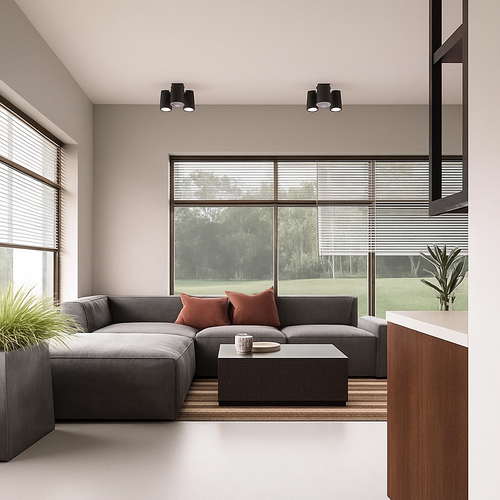 Spot moderne avec double LED en aluminium blanc