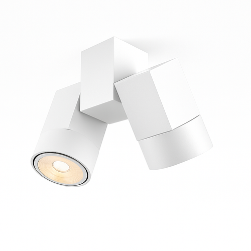 Spot moderne avec double LED en aluminium blanc