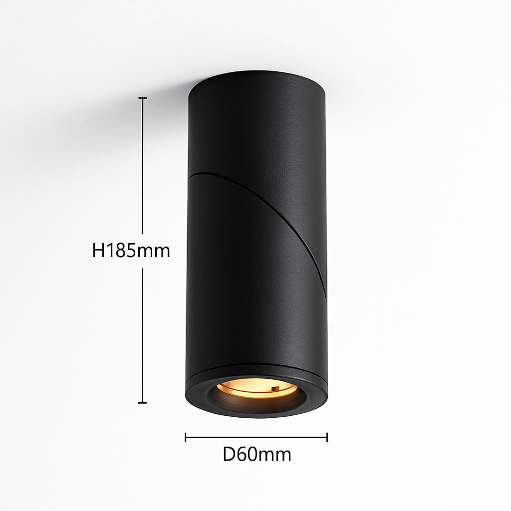 Spot moderne LED cylindrique amovible 90 degrés Maggy - vue 8 sur 8