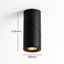Spot moderne LED cylindrique amovible 90 degrés Maggy