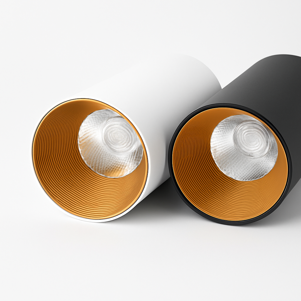 Spot moderne LED rond en aluminium - vue 5 sur 7