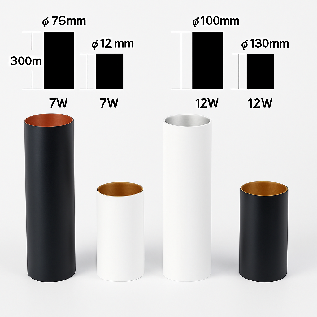 Spot moderne LED rond en aluminium - vue 7 sur 7