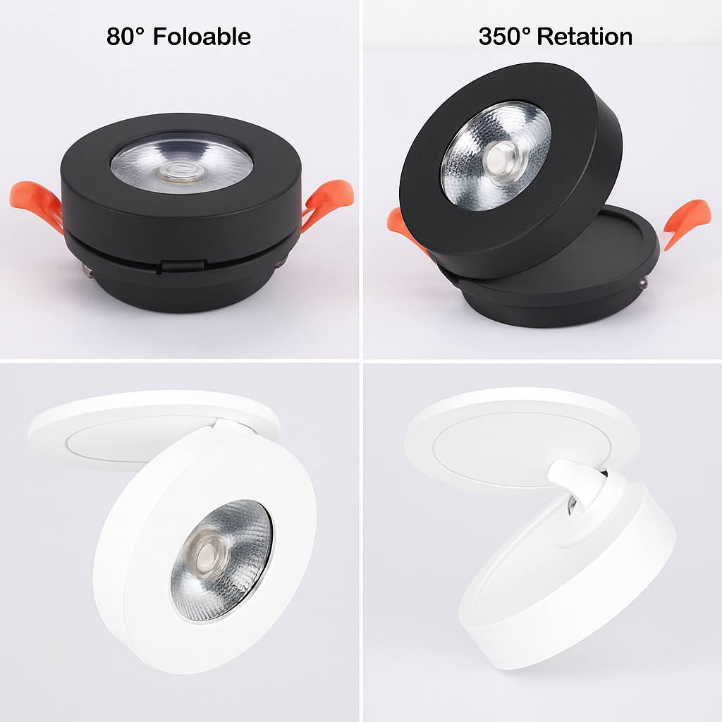 Spot moderne LED rond et orientable Slim - vue 5 sur 7