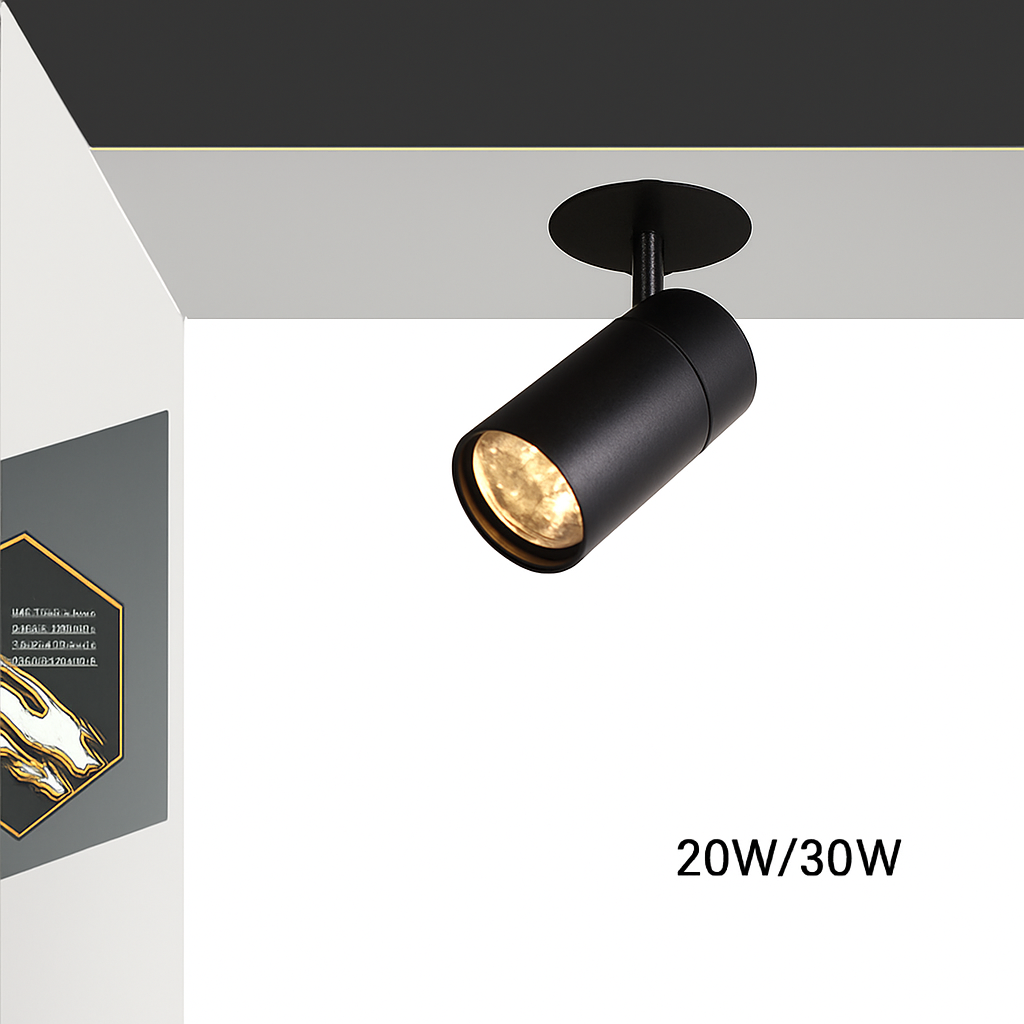 Spot plafond à LED tube directionnel blanc ou noir - vue 6 sur 14