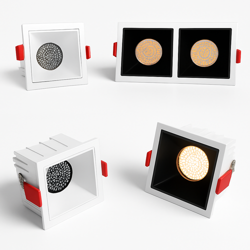 spots led encastrables modernes avec éclairage cob intégré - vue 3 sur 8