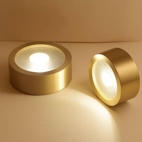 spots nordiques en cuivre led de luxe circulaires