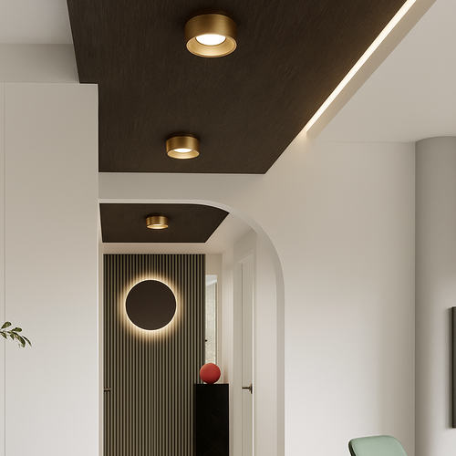spots nordiques en cuivre led de luxe circulaires