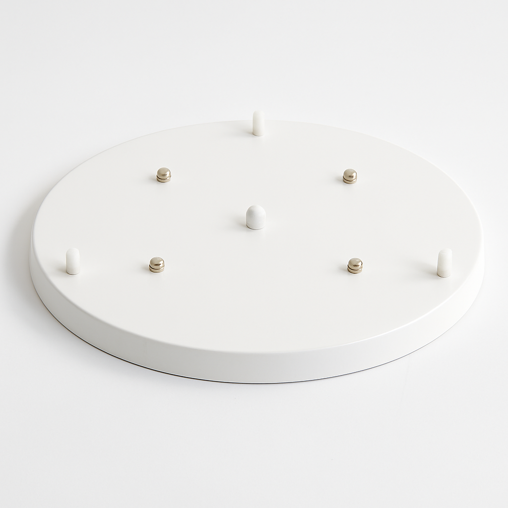 Support socle rond suspension jusqu'à 5 trous (noir ou blanc) - vue 7 sur 9