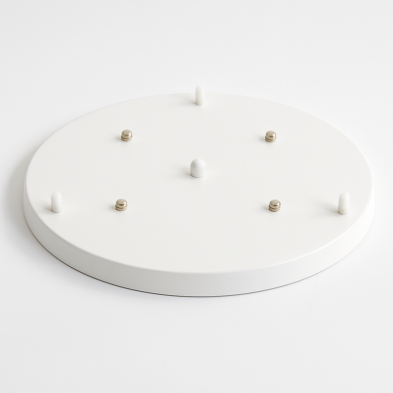 Support socle rond suspension jusqu'à 5 trous (noir ou blanc)