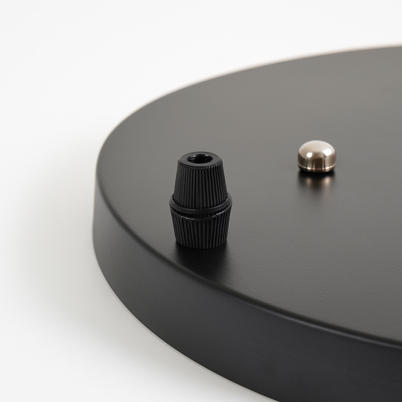 Support socle rond suspension jusqu'à 5 trous (noir ou blanc)