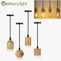 suspension bois rétro industrielle pour décoration maison