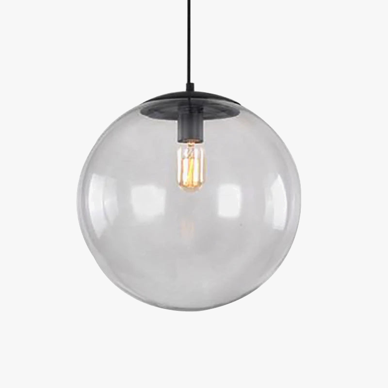 Suspension boule de verre minimaliste nordique moderne