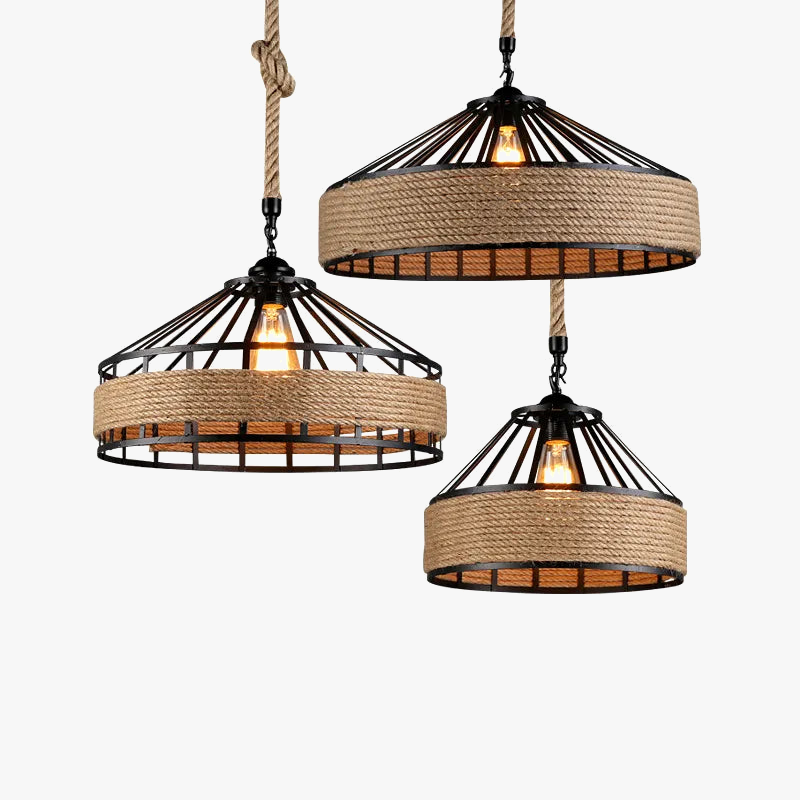 Suspension classique en corde de chanvre