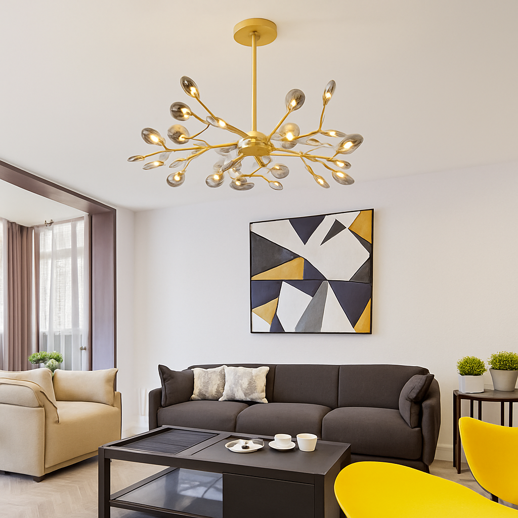 suspension créative en forme de branche luciole romantique pour déco - vue 5 sur 17