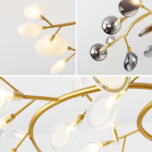 suspension créative en forme de branche luciole romantique pour déco